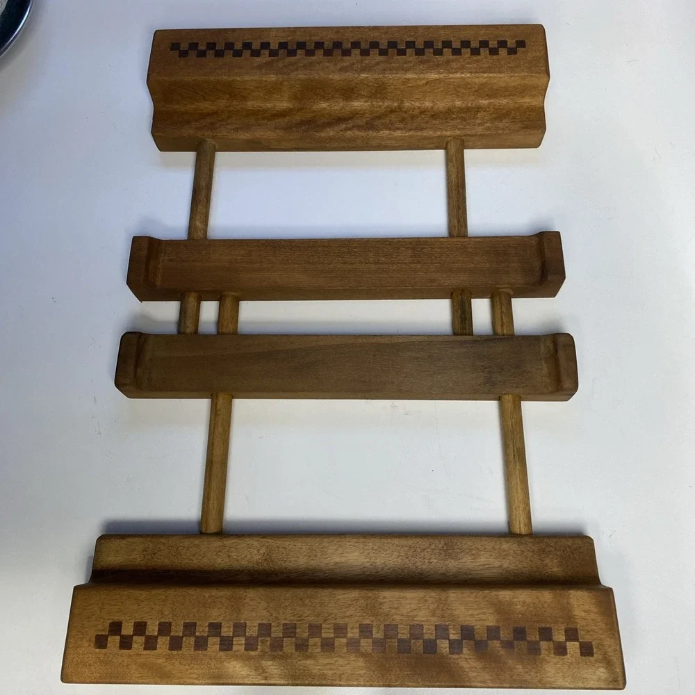 Pampered Chef Adjustable Wood Trivet Vintage‎ Casserole Cooling Stoneware Baking